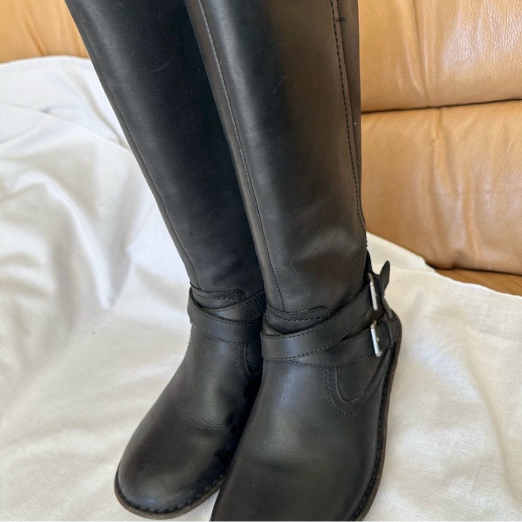 Ugg Black Rosen Mid-Calf Boots.